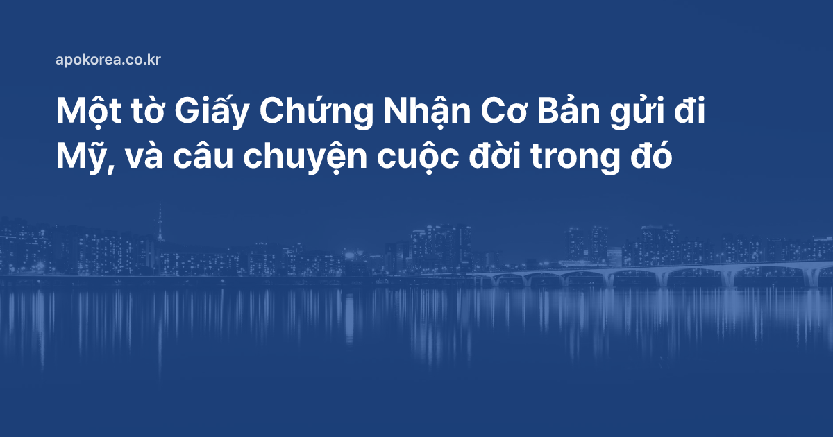 Một tờ Giấy Chứng Nhận Cơ Bản gửi đi Mỹ, và những ghi chép quý giá của một cuộc đời